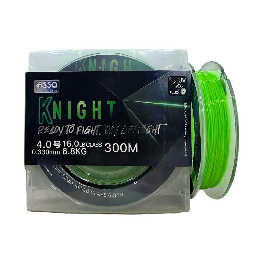Asso Knigt 300m 0.33mm Fluorocarbon Kaplama Misina UV Fluo