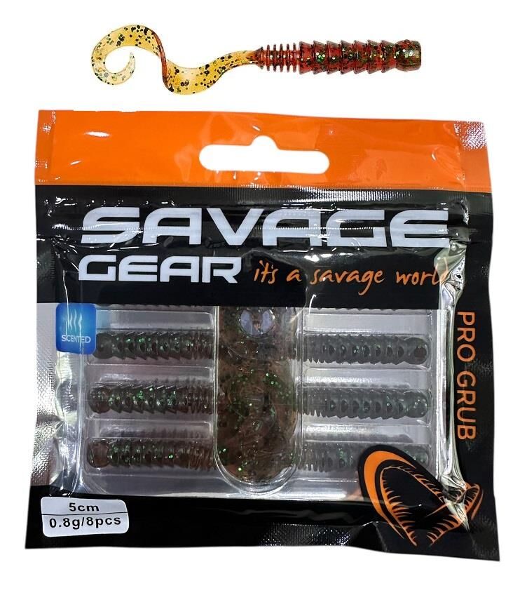 Savage Gear Pro Grub 5cm 0.8gr LRF Silikon Yem 8 Adet Green Pumpkin