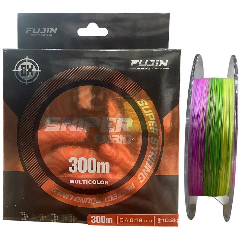 Fujin Sniper 8x 300mt 0.19mm 10.2kg İp Örgü Misina Multi Color