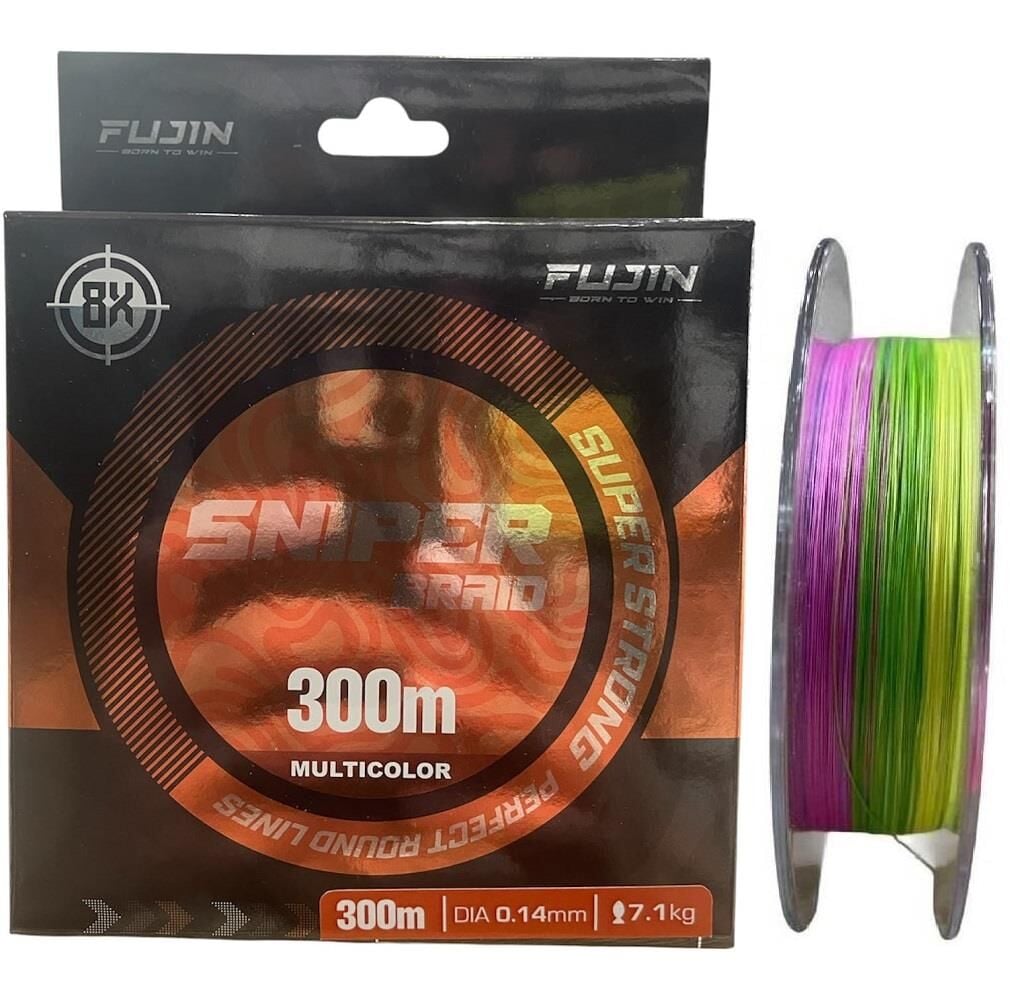 Fujin Sniper 8x 300mt 0.14mm 7.1kg İp Örgü Misina Multi Color