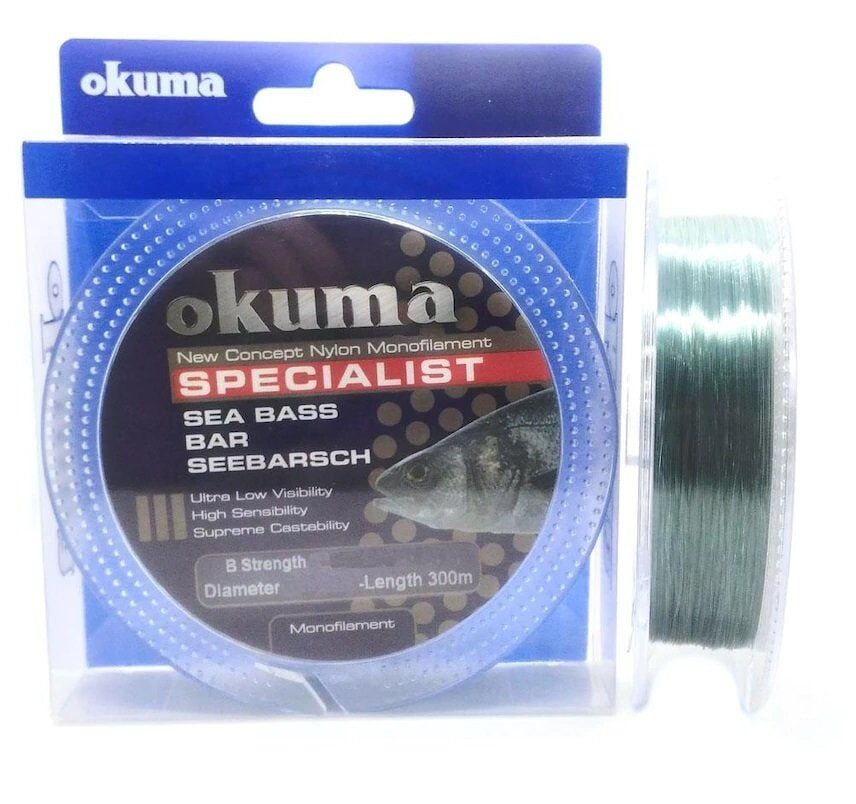 Okuma Seabass 300mt Monofilament Moss Green Misina