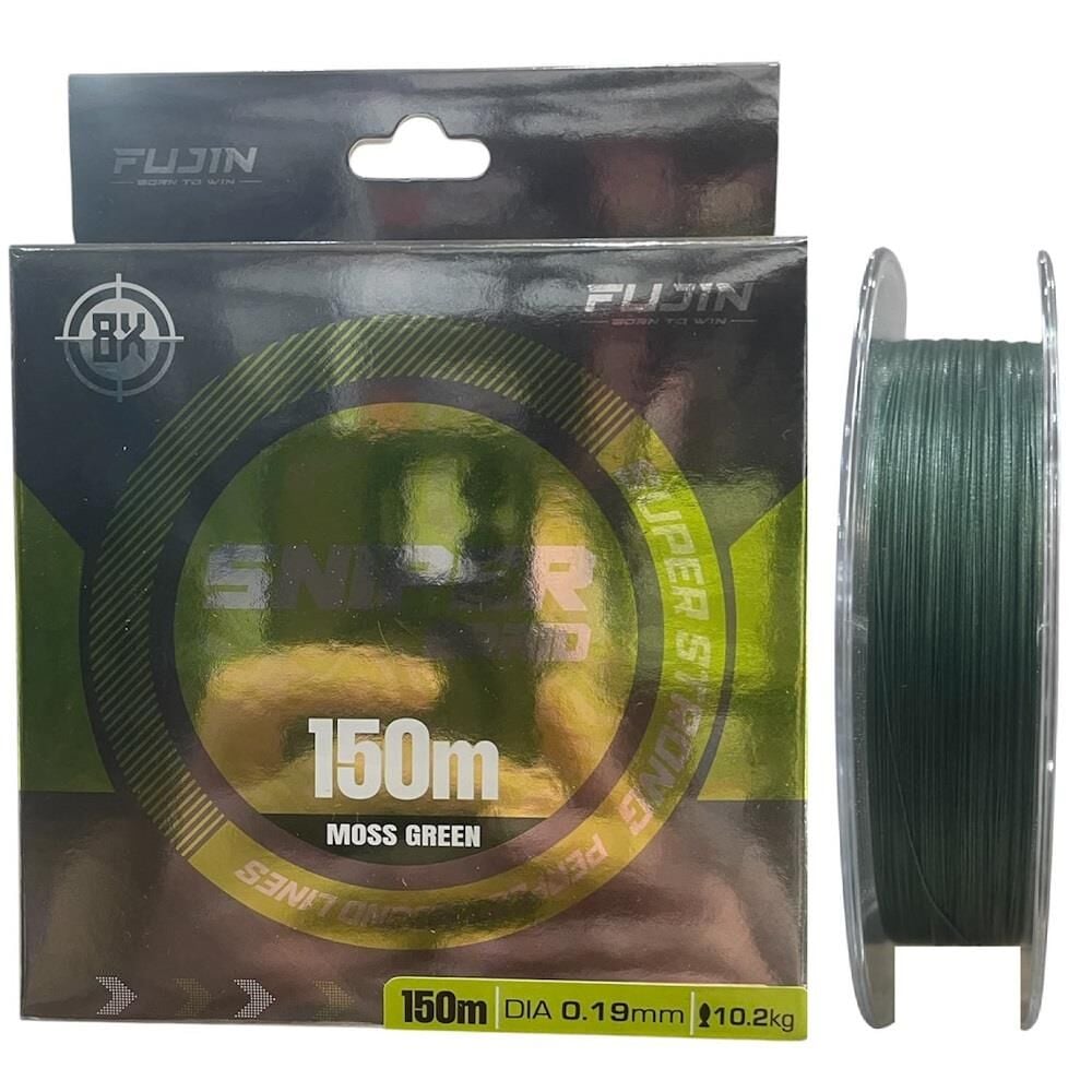 Fujin Sniper 8x 150mt 0.19mm 10.2kg İp Örgü Misina Koyu Yeşil