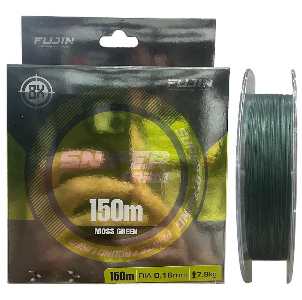 Fujin Sniper 8x 150mt 0.16mm 7.8kg İp Örgü Misina Koyu Yeşil
