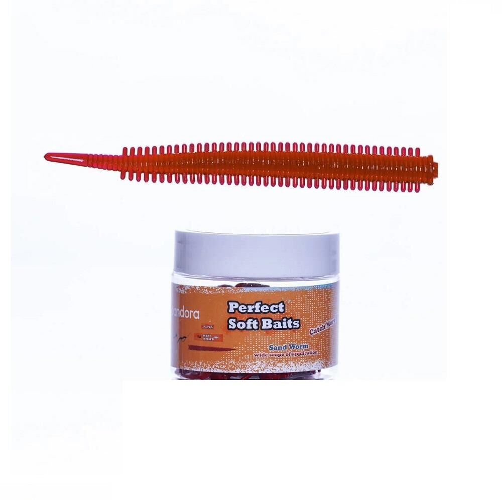 Pandora Perfect Soft Baits Sand Worm 7cm 15 Adet Red