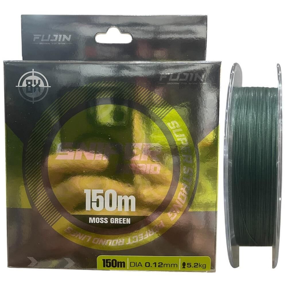 Fujin Sniper 8x 150mt 0.12mm 5.2kg İp Örgü Misina Koyu Yeşil