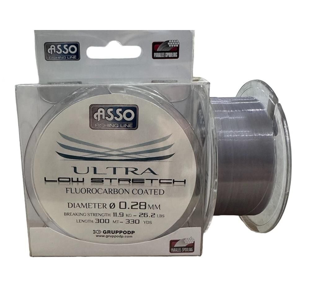 Asso Ultra Low Stretch 300m 0.28mm Fluorocarbon Kaplama Misina