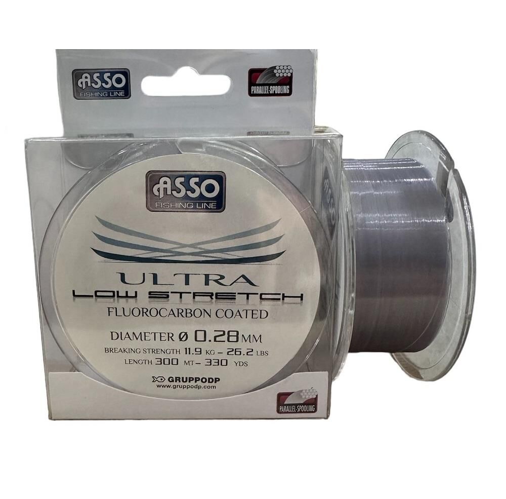 Asso Ultra Low Stretch 300m 0.28mm Fluorocarbon Kaplama Misina