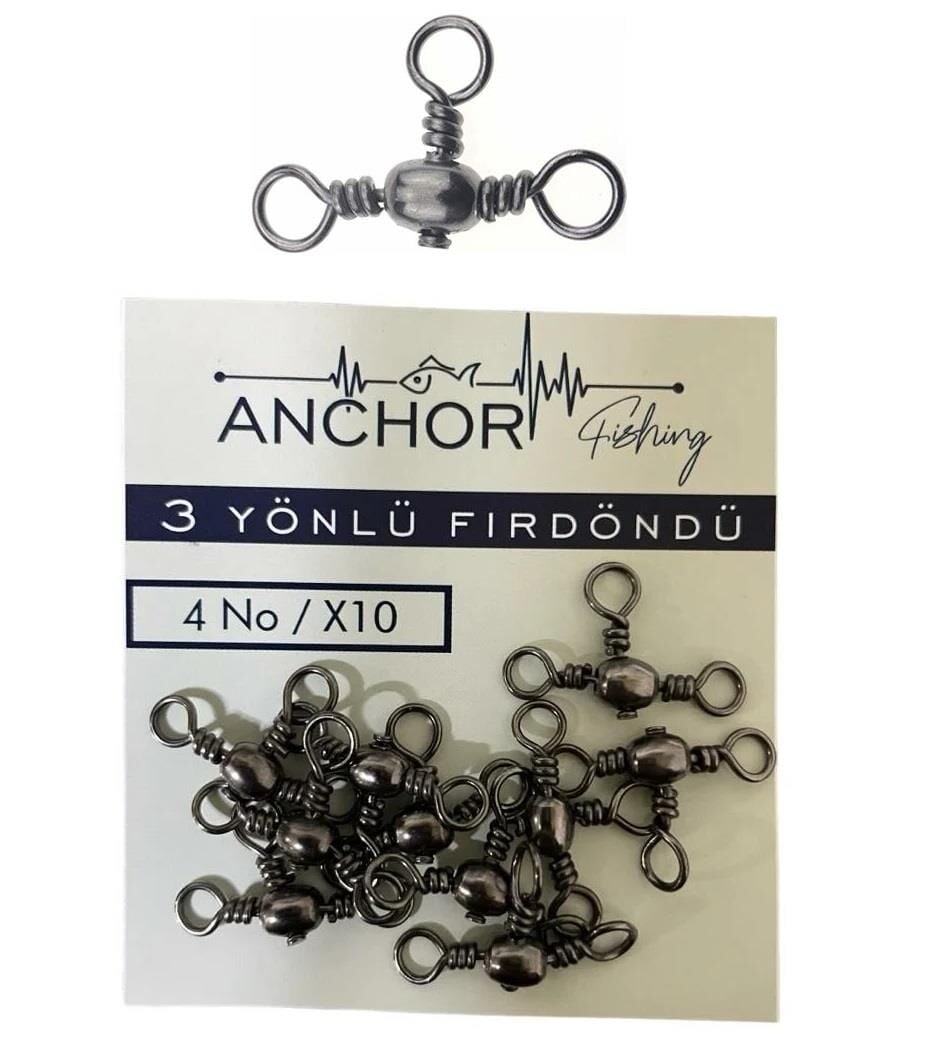 Anchor 3 Yönlü Fırdöndü No:4 10 Adet