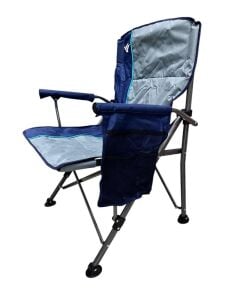 Escamp Comfy Lüx Katlanır Kamp Sandalyesi Gri-Lacivert