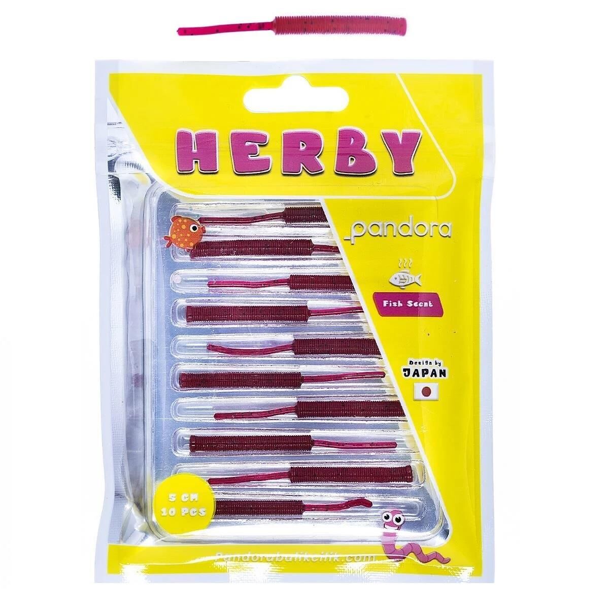 Pandora Herby 5cm LRF Silikon Yem 10 Adet Red Bery