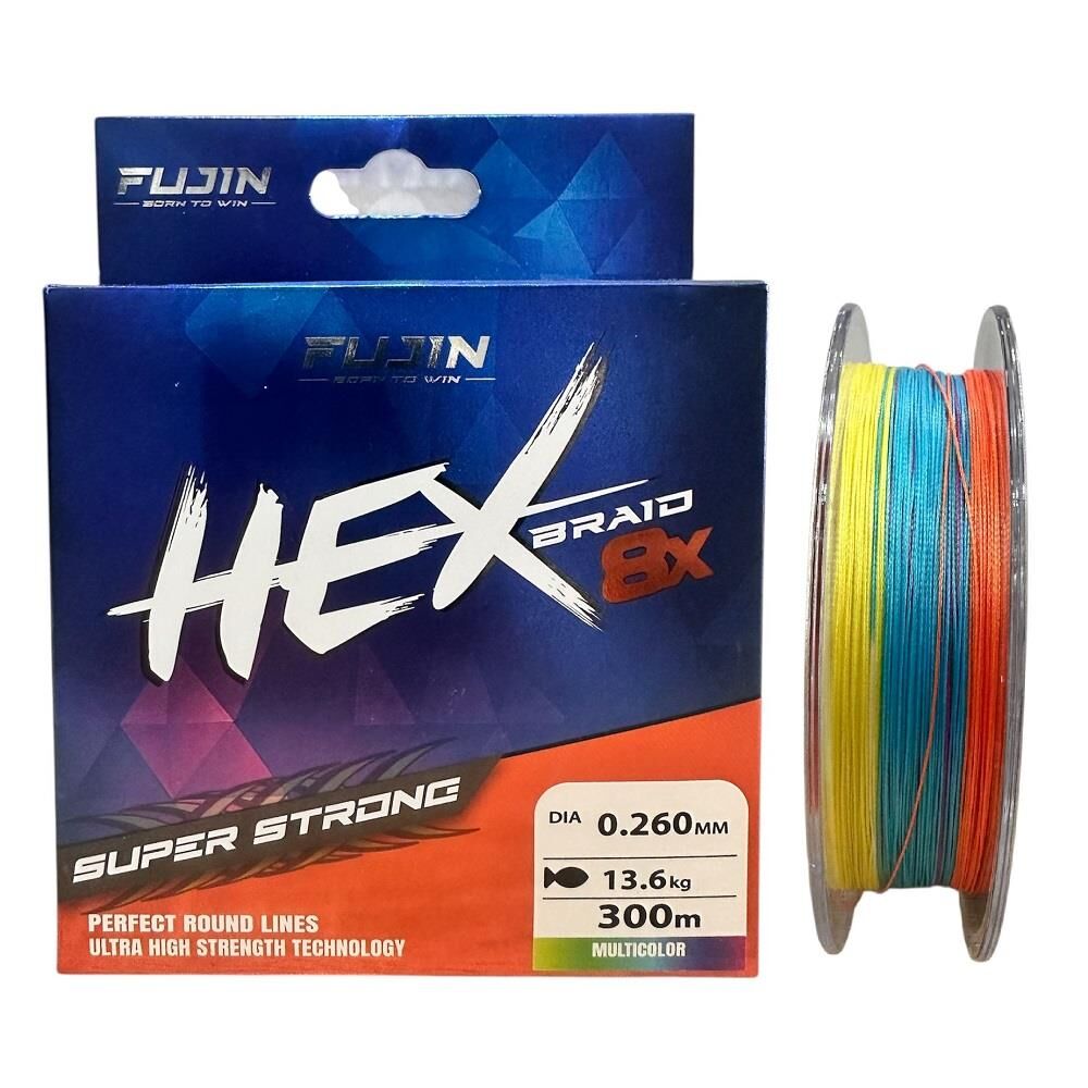 Fujin Yeni Hex 8x 300mt 0.26mm Multi Color İp Misina