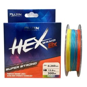 Fujin Yeni Hex 8x 300mt 0.26mm Multi Color İp Misina