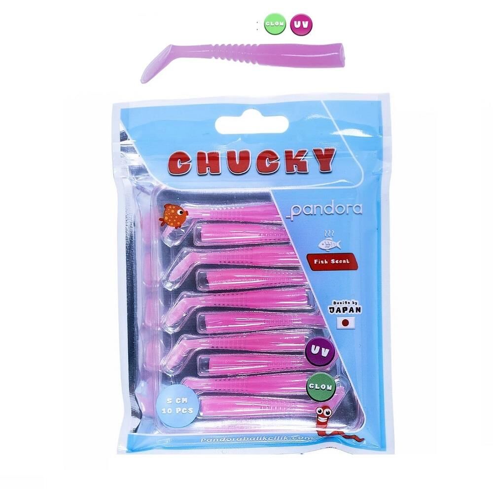 Pandora Chucky 5cm LRF Silikon Yem 10 Adet Pink