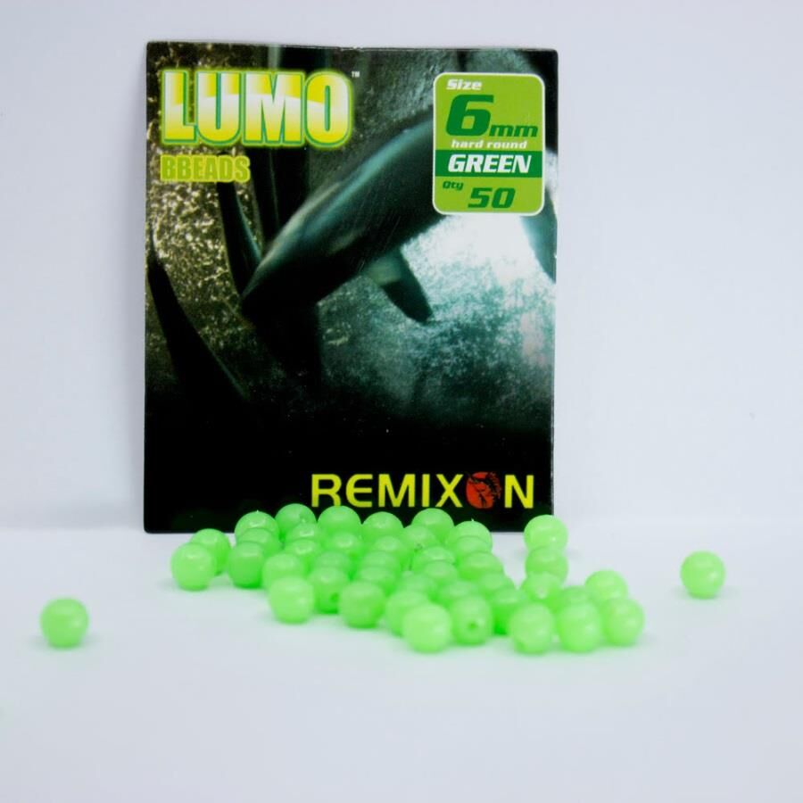 Remixon 6mm Sert Boncuk 50 Adet Green Glow