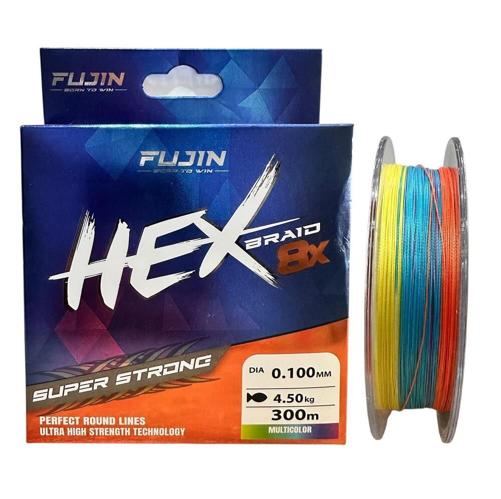 Fujin Yeni Hex 8x 300mt 0.10mm Multi Color İp Misina