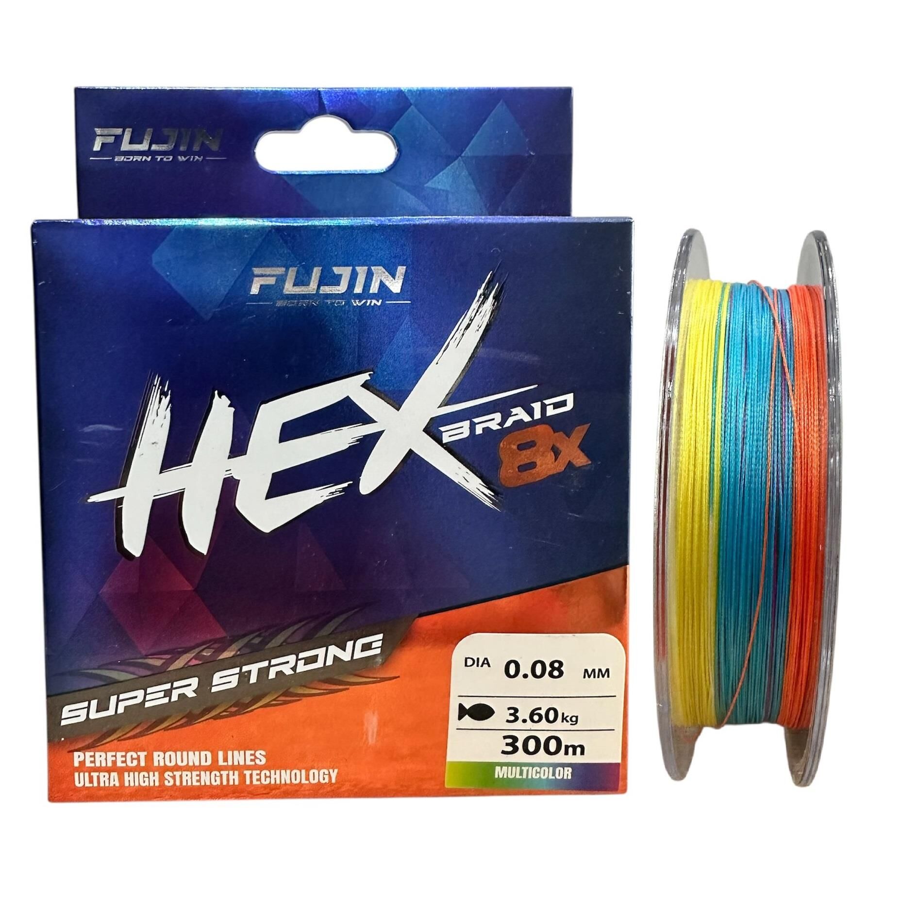 Fujin Yeni Hex 8x 300mt 0.08mm Multi Color İp Misina