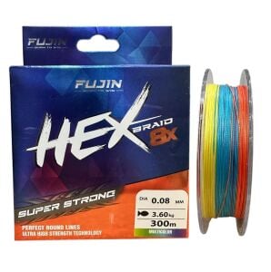 Fujin Yeni Hex 8x 300mt 0.08mm Multi Color İp Misina