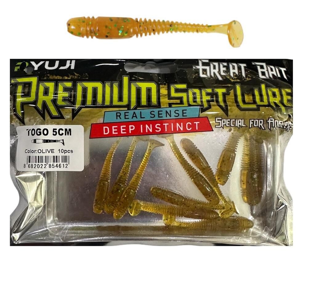 Ryuji Togo 5cm LRF Silikon Yem (10 Adet) Olive