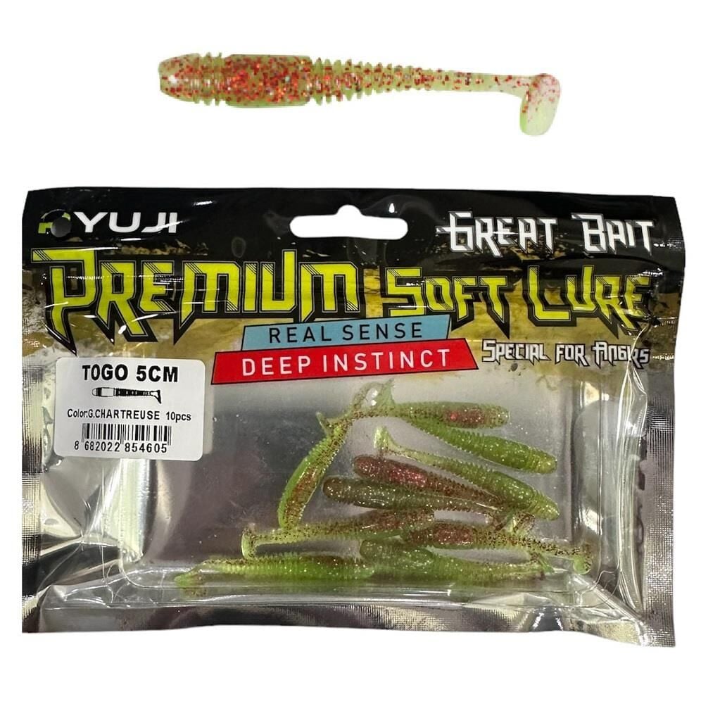 Ryuji Togo 5cm LRF Silikon Yem (10 Adet) G.Chartreuse