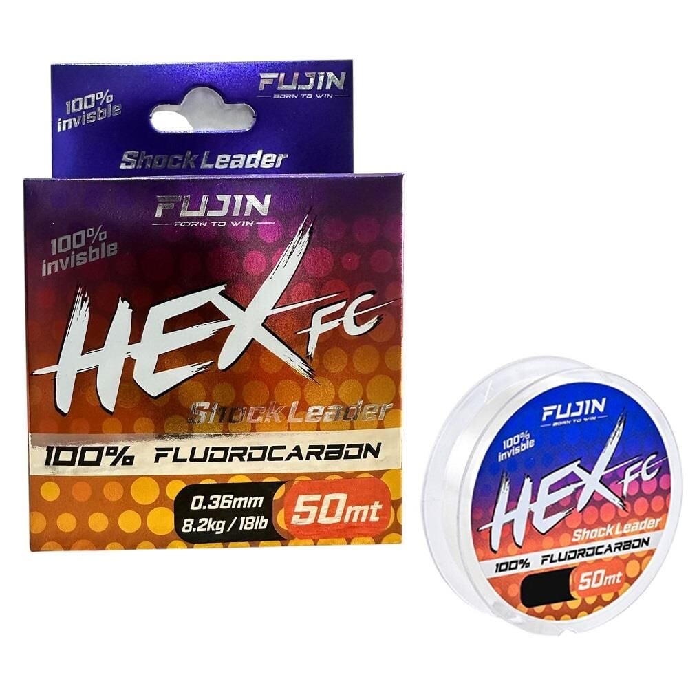 Fujin Hex FC 50mt 0.36mm %100 Fluorocarbon Leader Misina