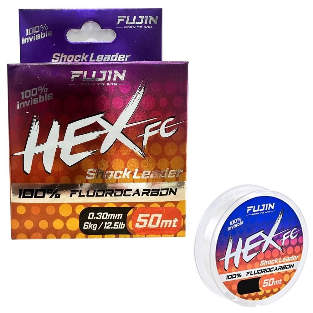 Fujin Hex FC 50mt 0.30mm %100 Fluorocarbon Leader Misina