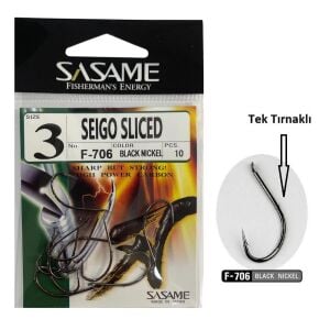 Sasame F-706 No:3 Seigo Sliced Black Nikel Olta İğnesi 10 Adet