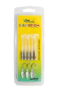 Hanfish Sandeel 80mm 8cm 5.2gr LRF Silikon Yem Seti (3+5) SL808 Silver Bait