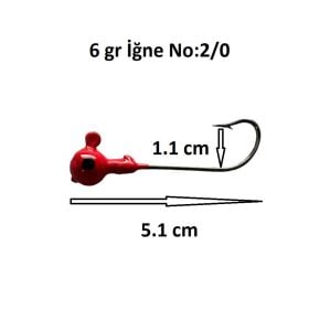 Remixon OJ 6gr İğne No:2/0 Zoka Jighead (1 Adet)