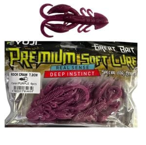 Ryuji Rock Craw 7.2cm 5.5gr Silikon Yem 6 Adet Purple