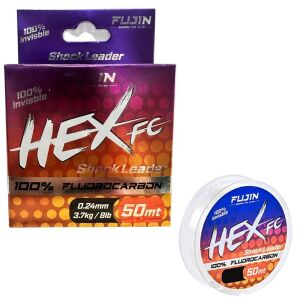 Fujin Hex FC 50mt 0.24mm %100 Fluorocarbon Leader Misina