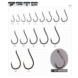 Sasame F-724 No:7 Chinu Ringed Serisi Olta İğnesi 17 Adet