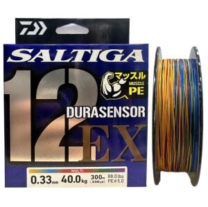 Daiwa Saltiga Dura 12 Braid 5.0PE 0.33mm 300m Multi Color İp Misina