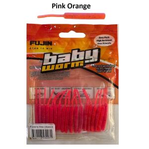 Fujin Baby Worm 5.2cm Floating LRF Silikonu (18 adet) Pink Orange