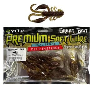 Ryuji Rock Craw 7.2cm 5.5gr Silikon Yem 6 Adet Brown