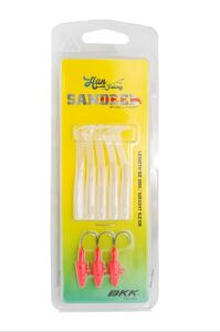 Hanfish Sandeel 80mm 8cm 5.2gr LRF Silikon Yem Seti (3+5) SL802 Red Peary White