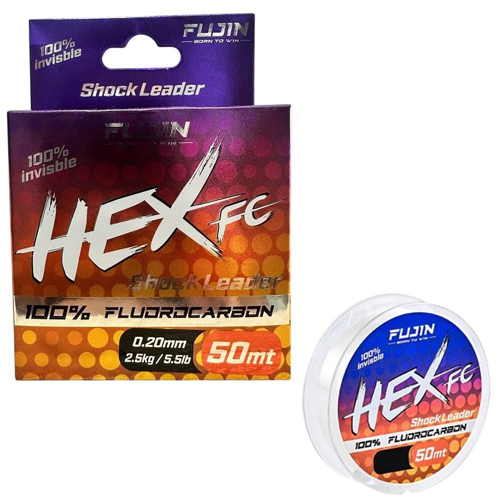 Fujin Hex FC 50mt 0.20mm %100 Fluorocarbon Leader Misina