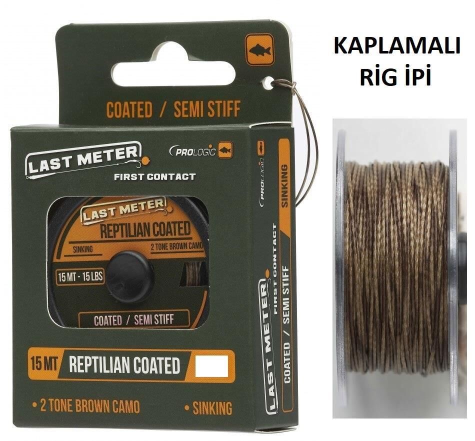 Prologic LM Reptilian 15m 35lbs Kaplamalı Köstek İpi
