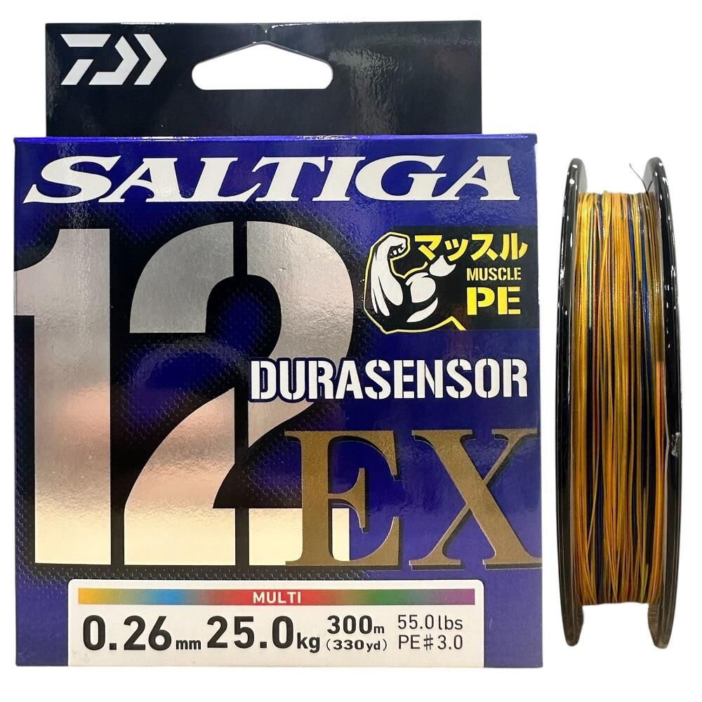 Daiwa Saltiga Dura 12 Braid 3.0PE 0.26mm 300m Multi Color İp Misina