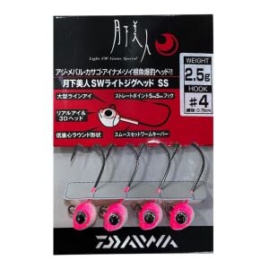 Daiwa Gekkabijin SW Light Jig Head SS Glow 4 No İğne 2.5gr 4 Adet