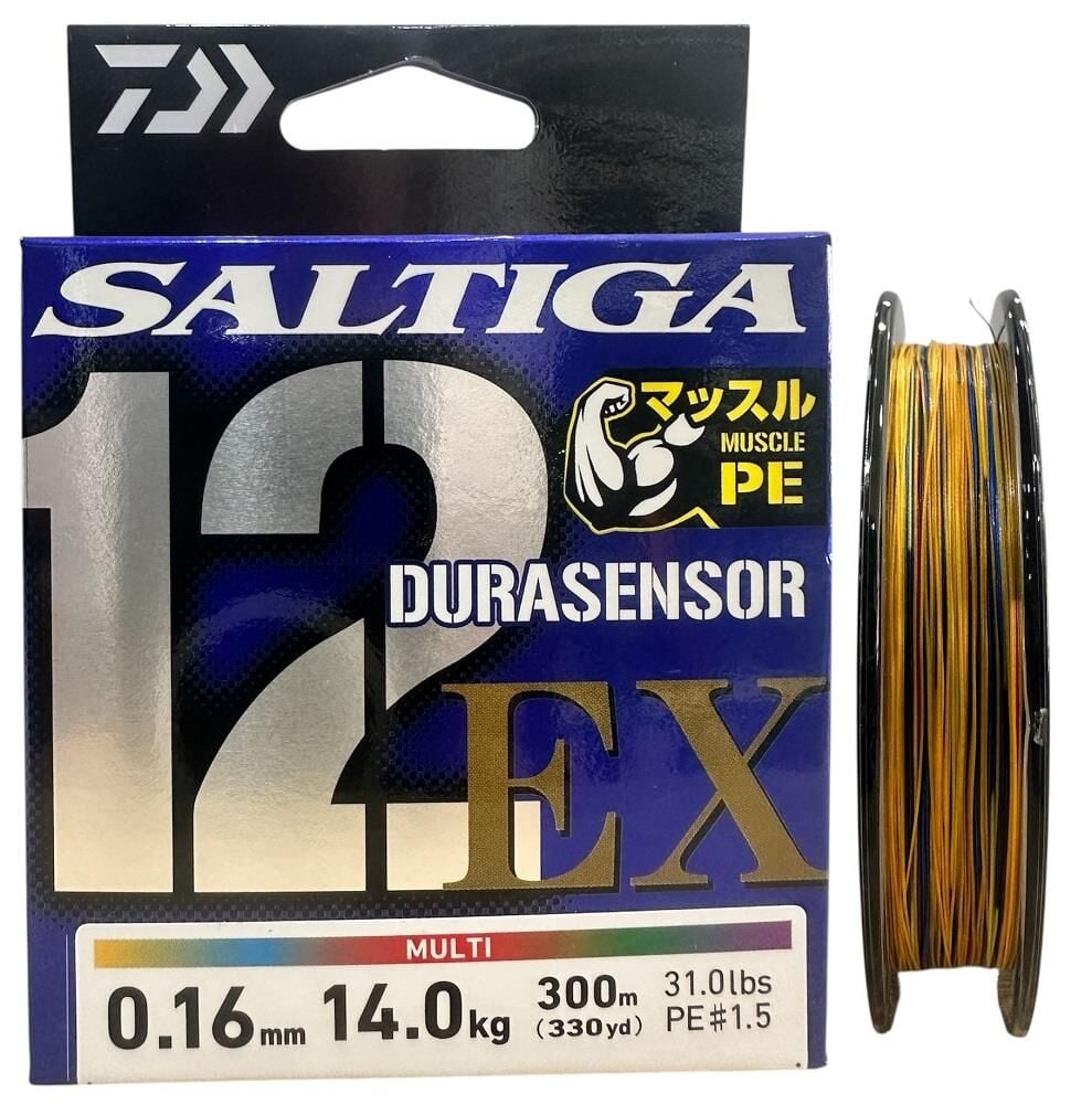 Daiwa Saltiga Dura 12 Braid 1.5PE 0.16mm 300m Multi Color İp Misina