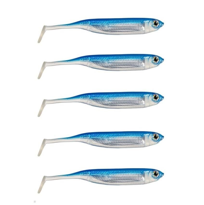 Ryuji Real Fish 8cm 2gr LRF Silikon Yem 5 li Paket Blue