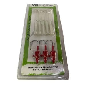 Ryuji V8 8cm 5.5gr Silikon Yem (3+5) Trans Red Head