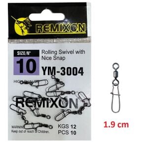 Remixon YM-3004 No:10 Klipsli Fırdöndü (10 adet)