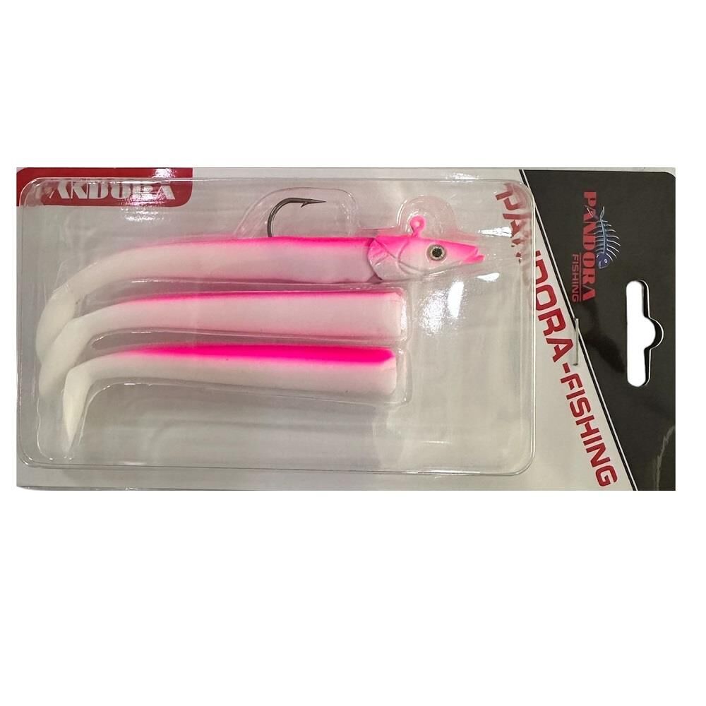Pandora Sandeel 10cm 1+3 Silikon Yem Seti Pink/White Body