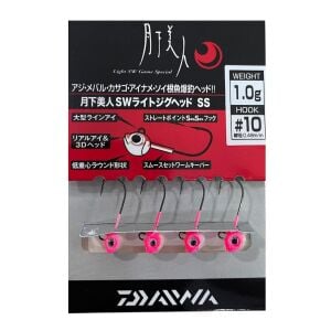 Daiwa Gekkabijin SW Light Jig Head SS Glow 10 No İğne 1gr 4 Adet