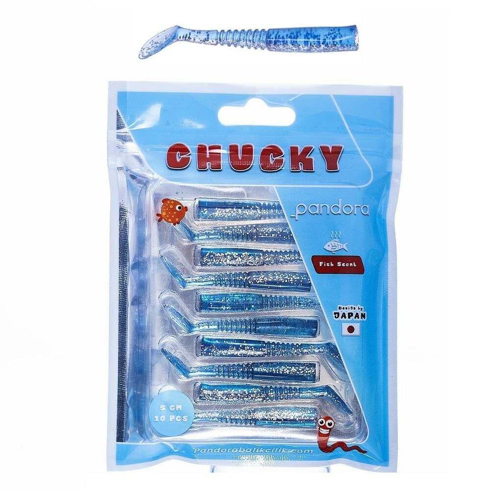 Pandora Chucky 5cm LRF Silikon Yem 10 Adet Blue