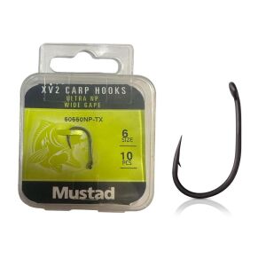 Mustad XV2 Carp Wide Gape No:6 Sazan İğnesi (10 adet)