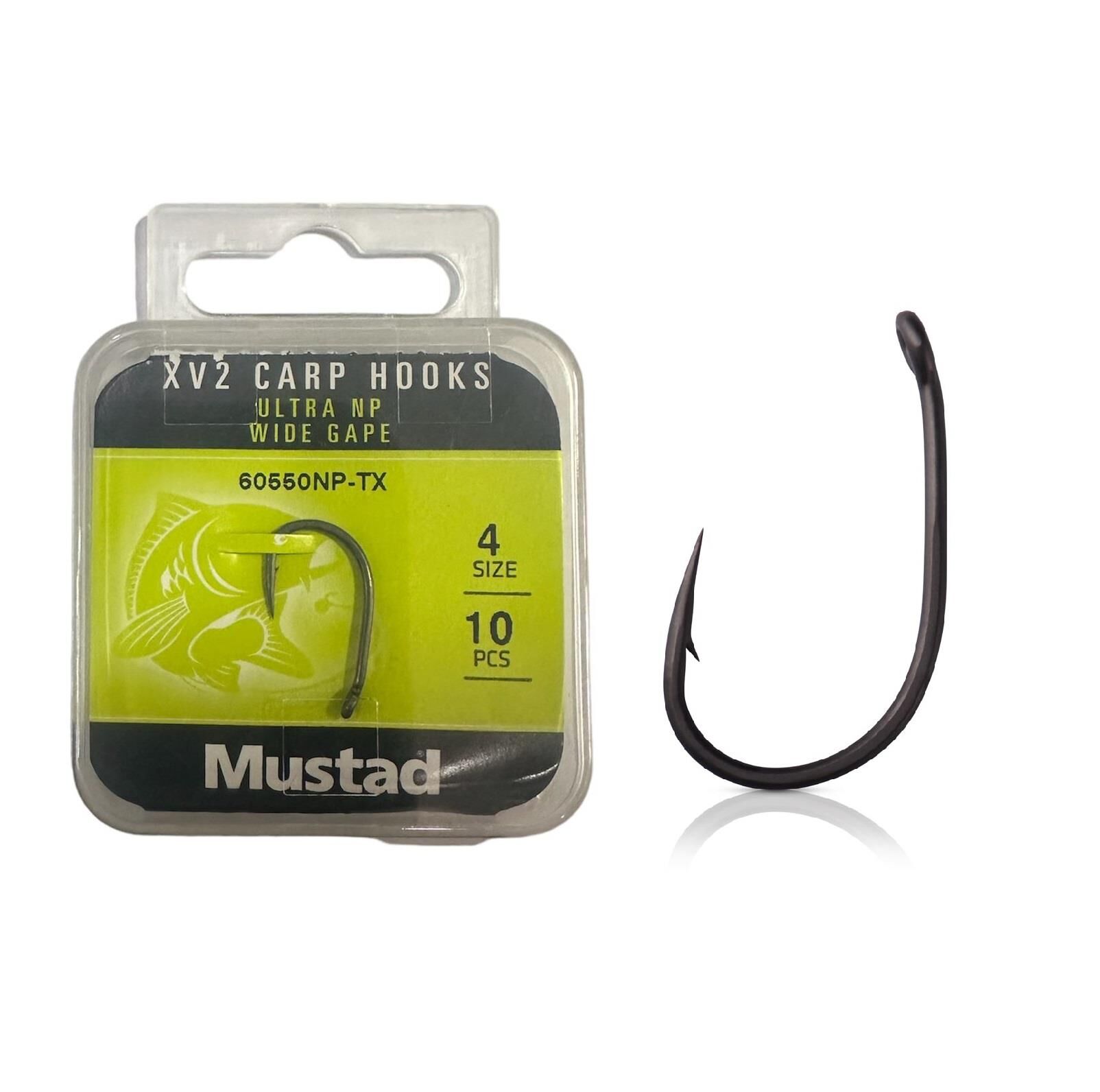 Mustad XV2 Carp Wide Gape No:4 Sazan İğnesi (10 adet)