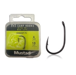 Mustad XV2 Carp Wide Gape No:4 Sazan İğnesi (10 adet)