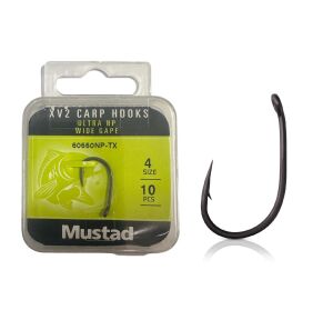 Mustad XV2 Carp Wide Gape No:4 Sazan İğnesi (10 adet)